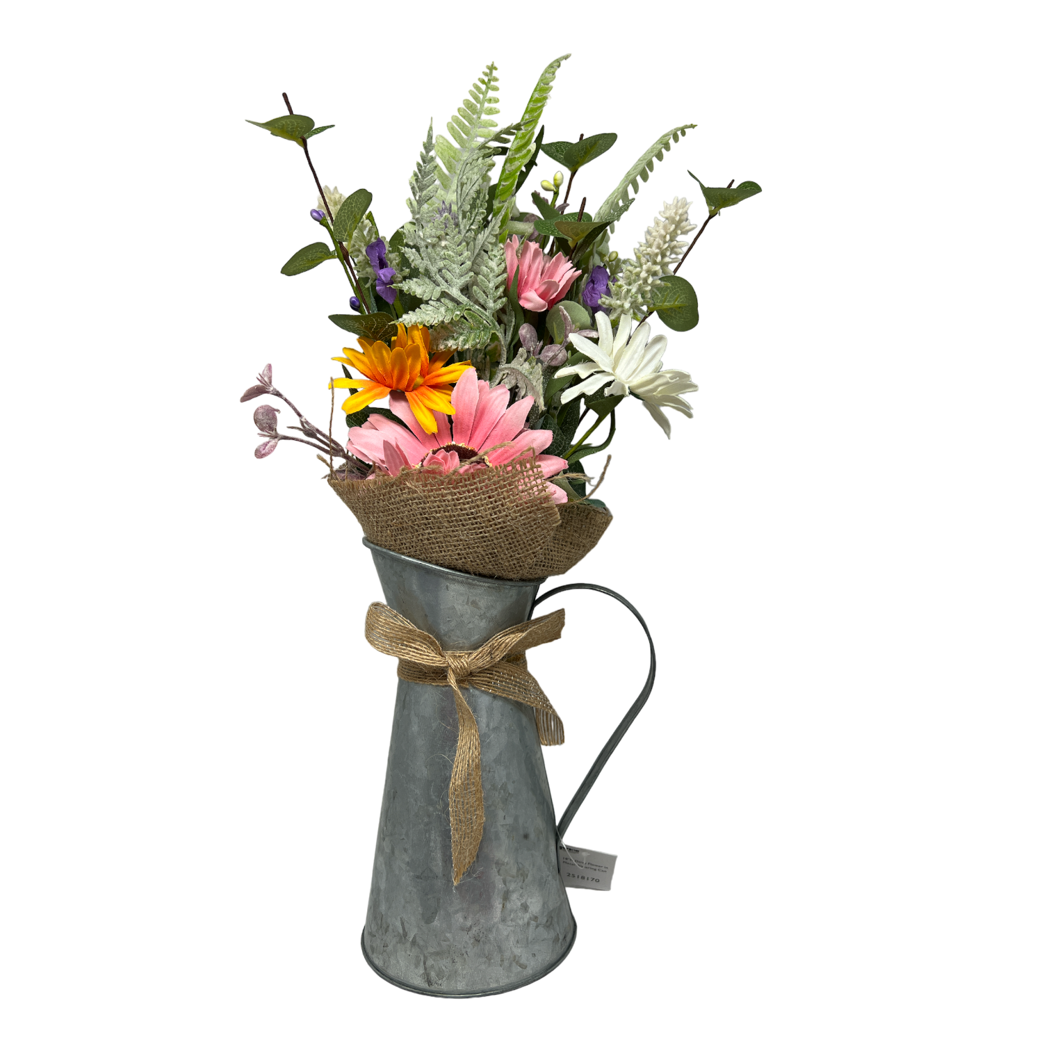 Daisy Flower in Metal Watering Can - 18" -