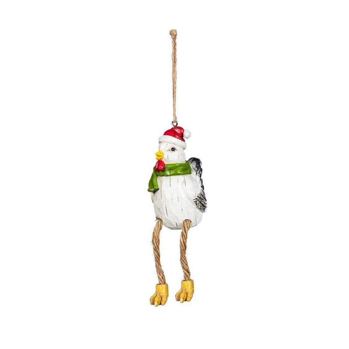 Dangling Leg Farmhouse Ornament - Chicken