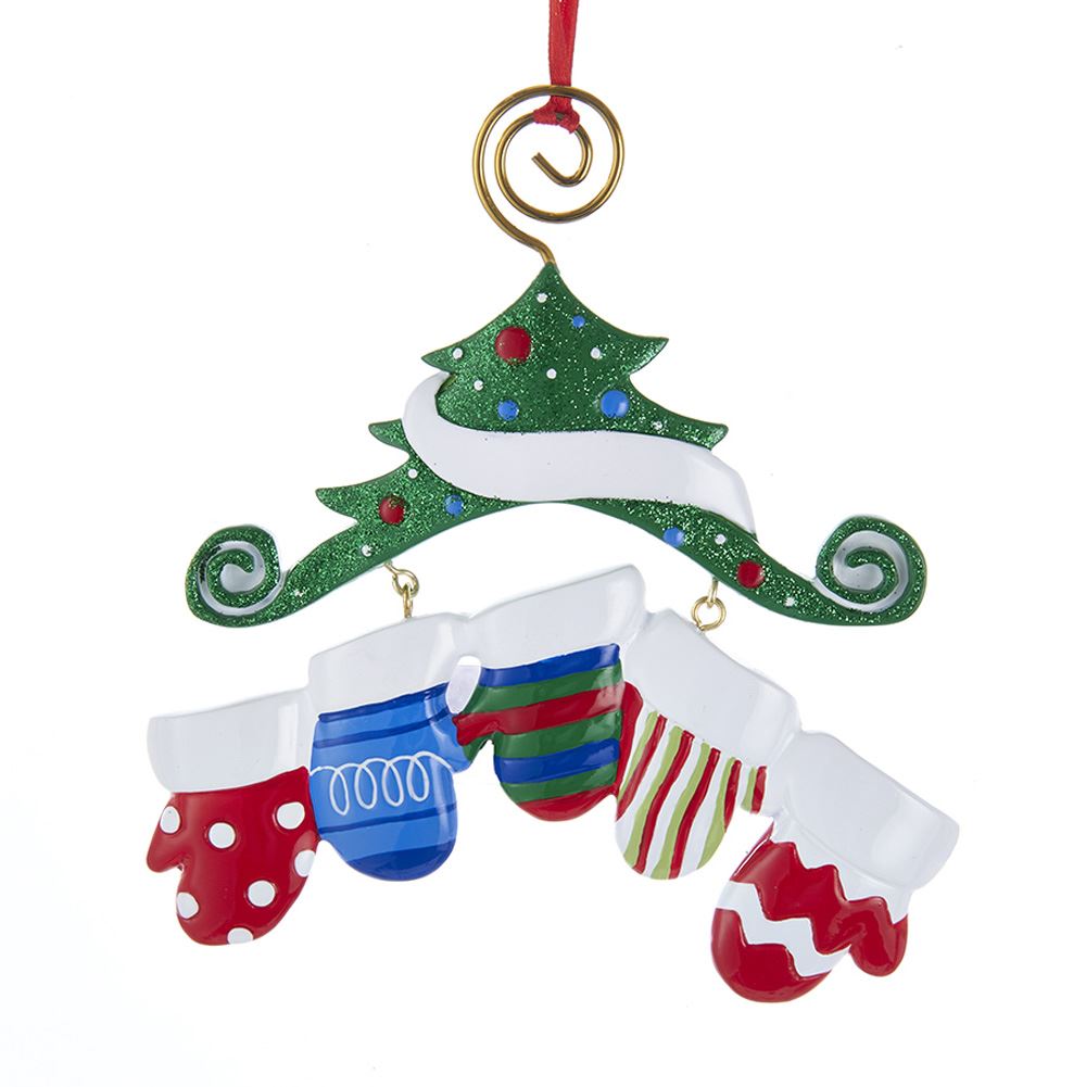 Dangling Mittens Family Ornament- Family of 2