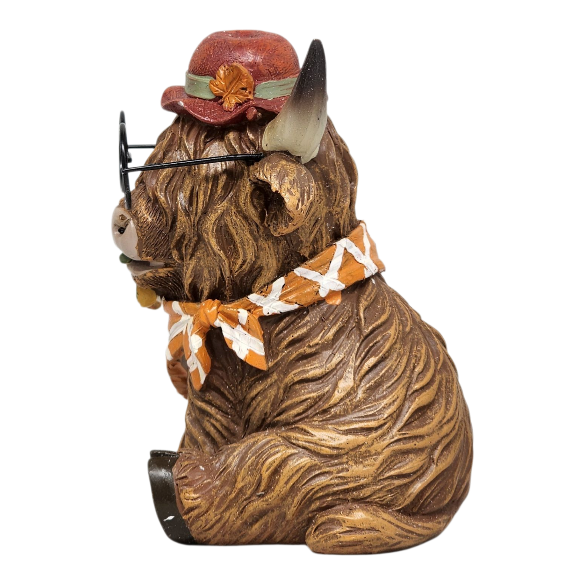 Dapper Highland Cow Figurine - Girl - 5 Inch