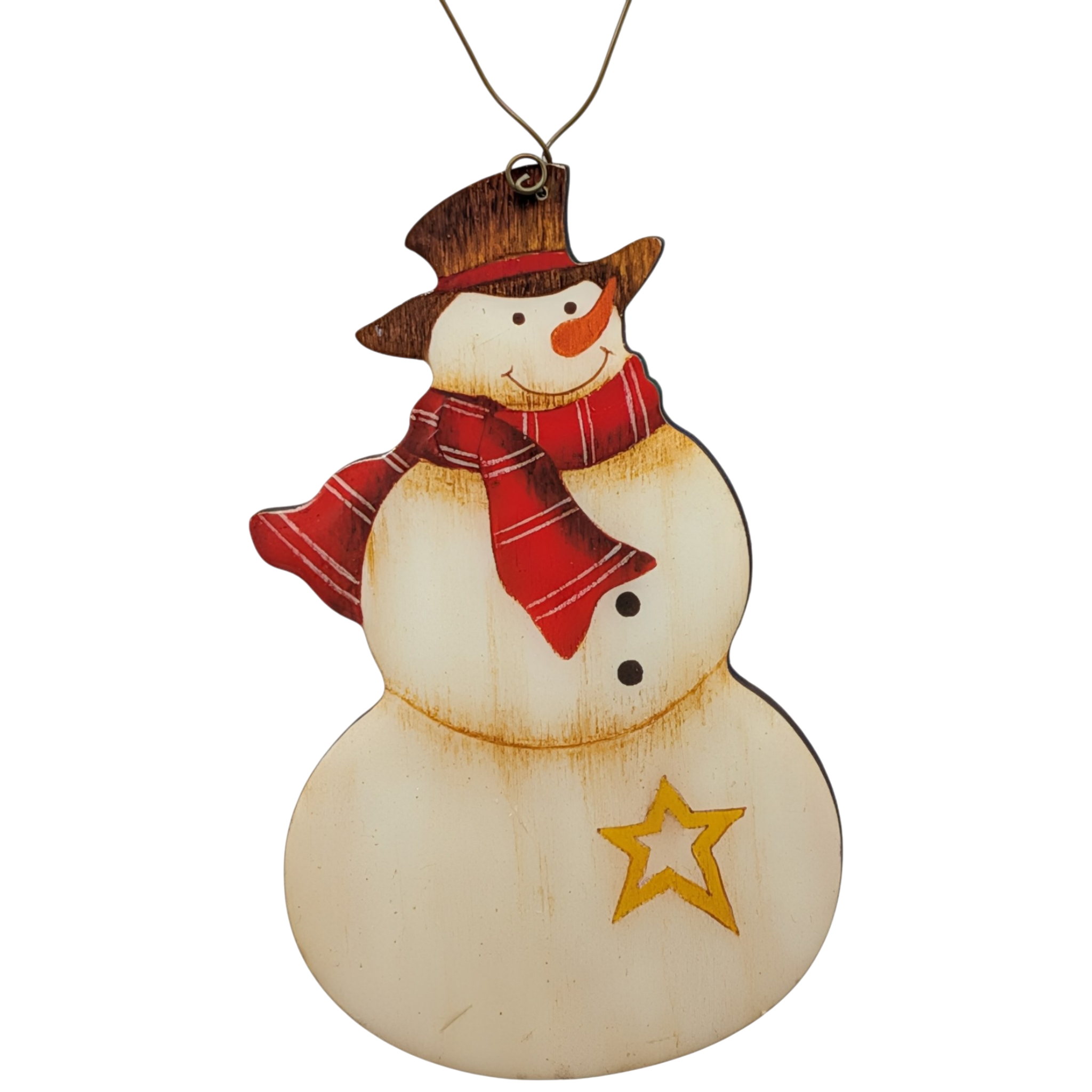 Dapper Snowman With Top Hat Ornament