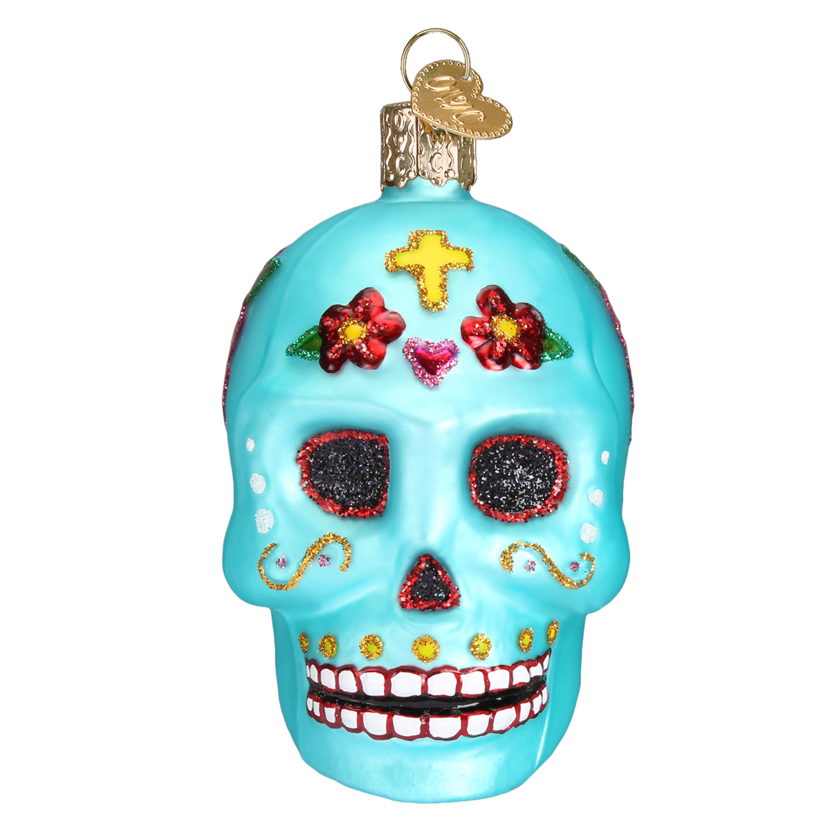 Day of the Dead Glass Ornament