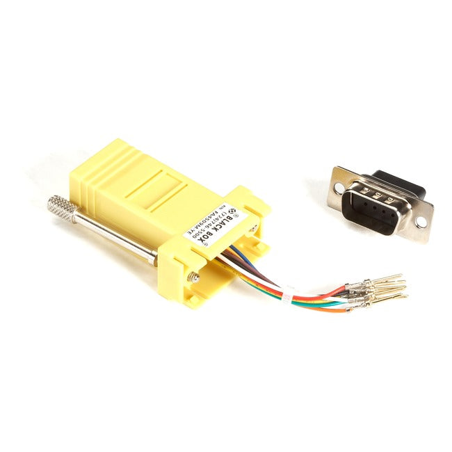 Db9 Male To Rj45F Modular Adapter Kit With Thumbscrews Yellow