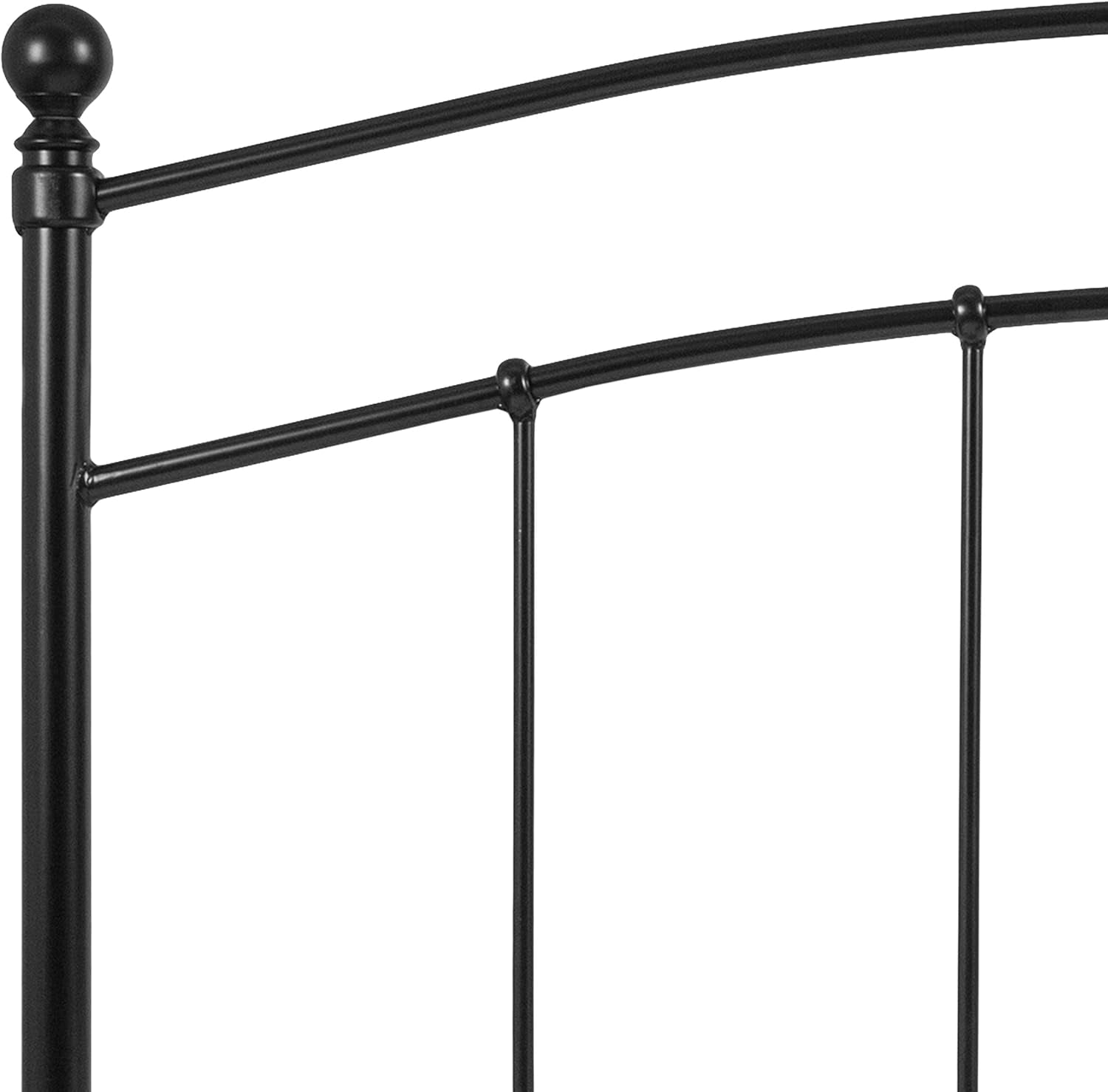 Decorative Black Metal Queen Size Headboard for Bedrooms