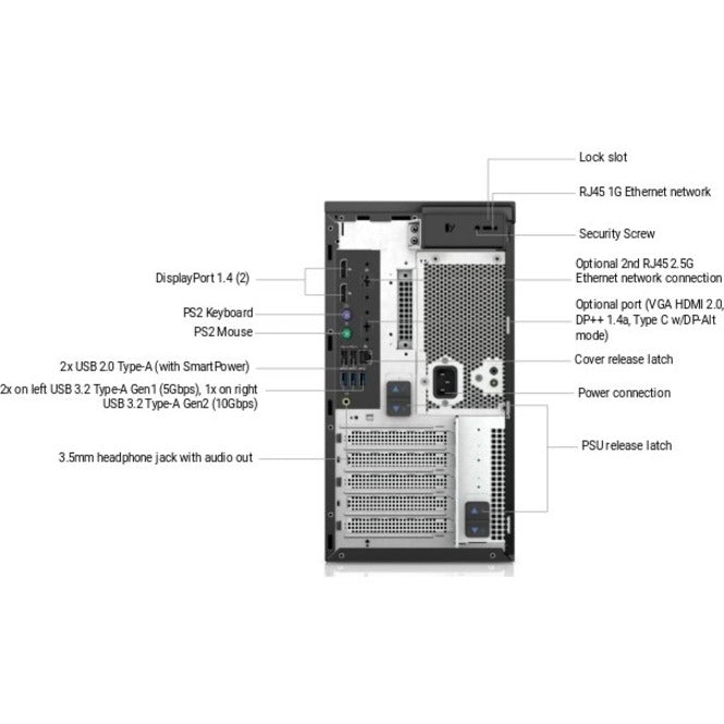 Dell 3650 Ddr4-Sdram I7-10700 Tower Intel® Core™ I7 16 Gb 512 Gb Ssd Windows 10 Pro Workstation Black