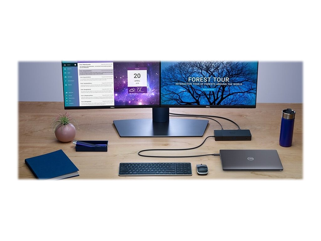Dell Dock WD19 - Docking station - USB-C - HDMI, 2 x DP, USB-C - 1GbE - 180 Watt