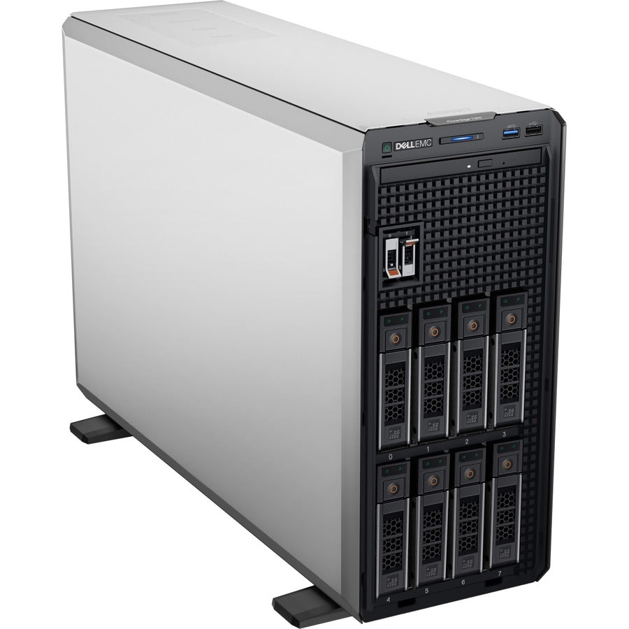 Dell EMC PowerEdge T150 4U Mini-tower Server - 1 x Intel Xeon E-2314 2.80 GHz - 8 GB RAM - 480 GB SSD - Serial ATA, Serial Attached SCSI (SAS) Controller F11T0