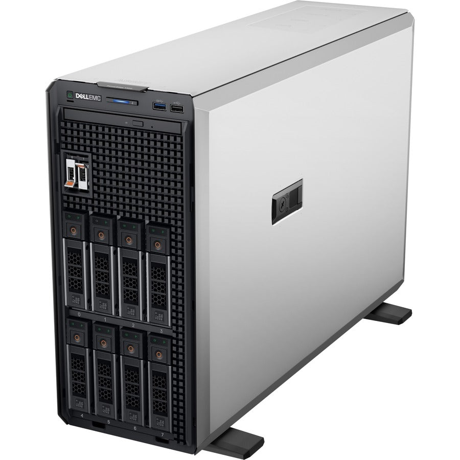 Dell Emc Poweredge T350 4.5U Tower Server - 1 X Intel Xeon E-2334 3.40 Ghz - 8 Gb Ram - 480 Gb Ssd - Serial Ata, Serial Attached Scsi (Sas) Controller