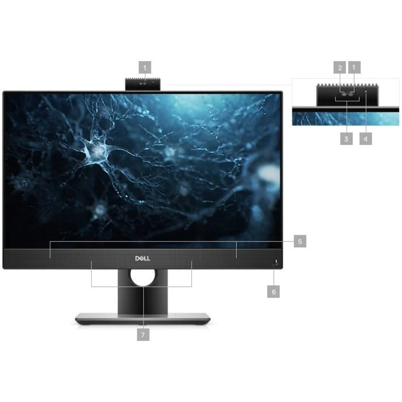 Dell OptiPlex 5000 5490 All-in-One Computer - Intel Core i5 10th Gen i5-10500T - 8 GB - 500 GB HDD - 23.8 Full HD - Desktop - Black" 9FJY7