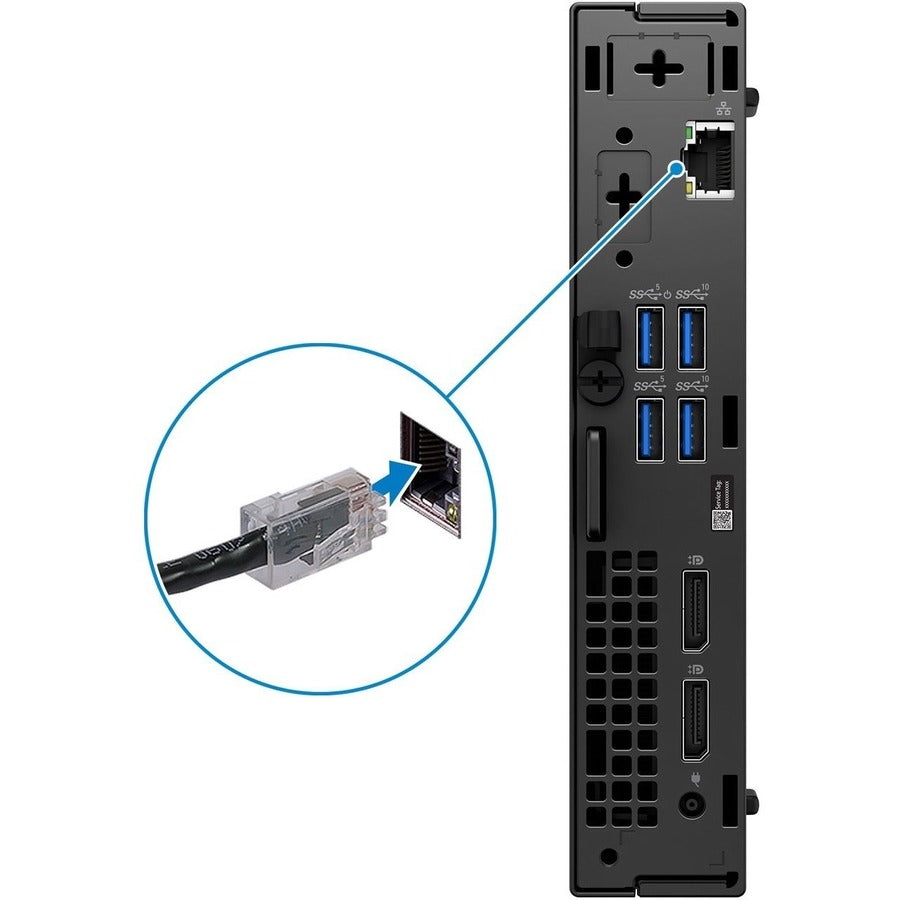 Dell OptiPlex 7000 Desktop Computer - Intel Core i5 12th Gen i5-12500T - vPro Technology - 8 GB - 256 GB SSD - Micro PC - Black TWKWP