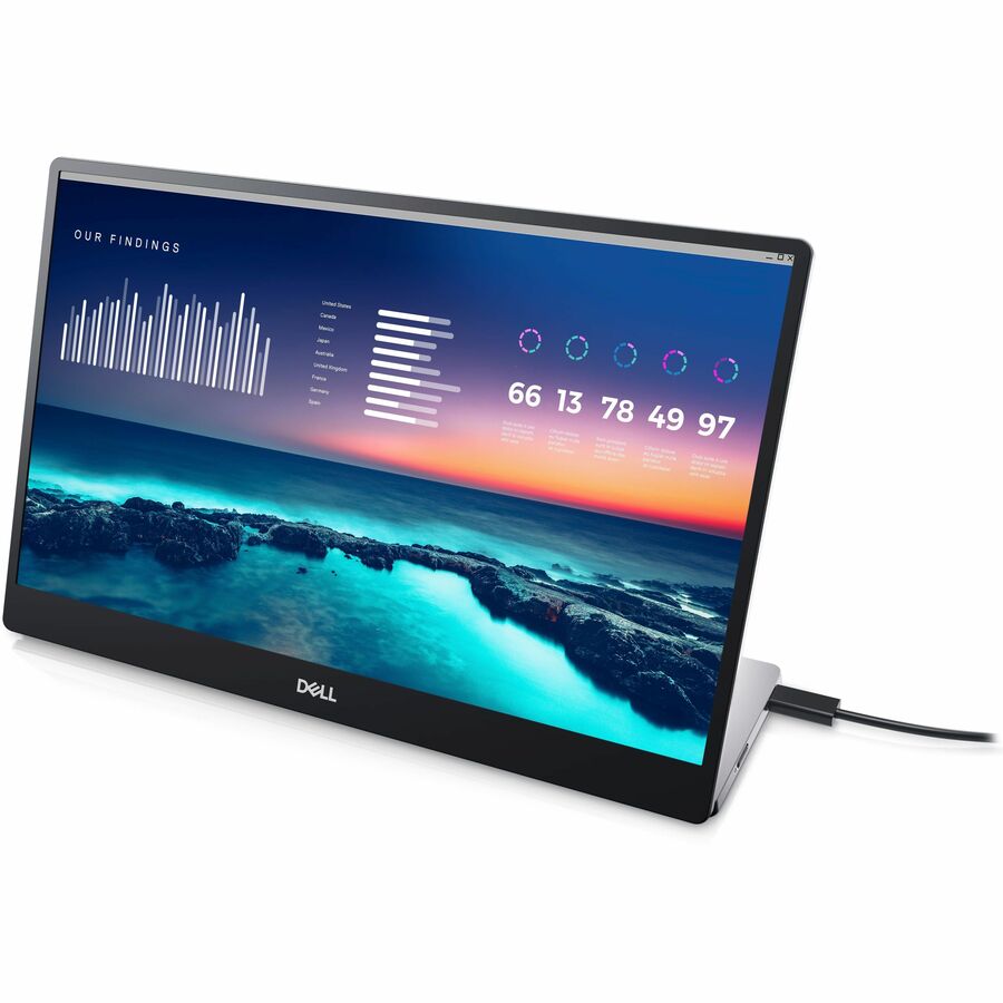 Dell P1424H 14" Class Full HD LED Monitor - 16:9 - Black - 14" Viewable - In-plane