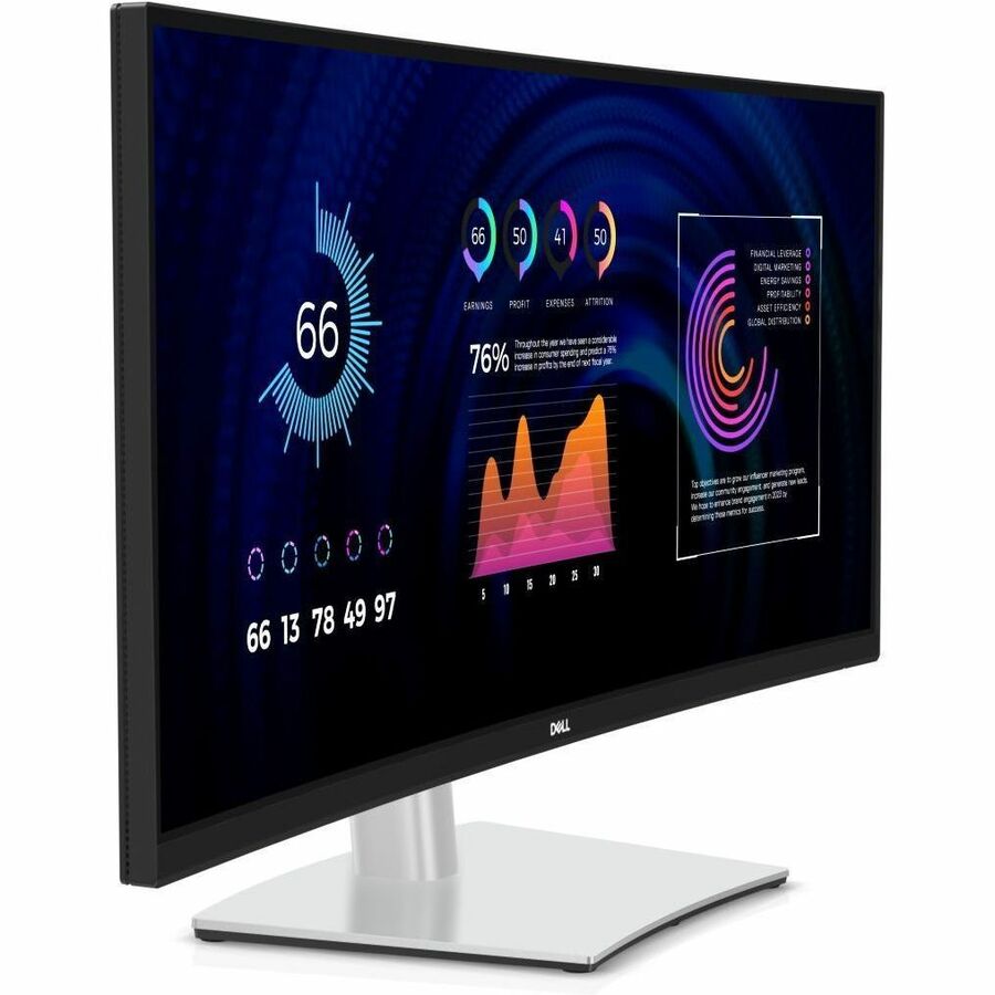 Dell P3424WE 34 Class UW-QHD Curved Screen LED Monitor - 21:9 - 34.1 Viewable - In-plane S