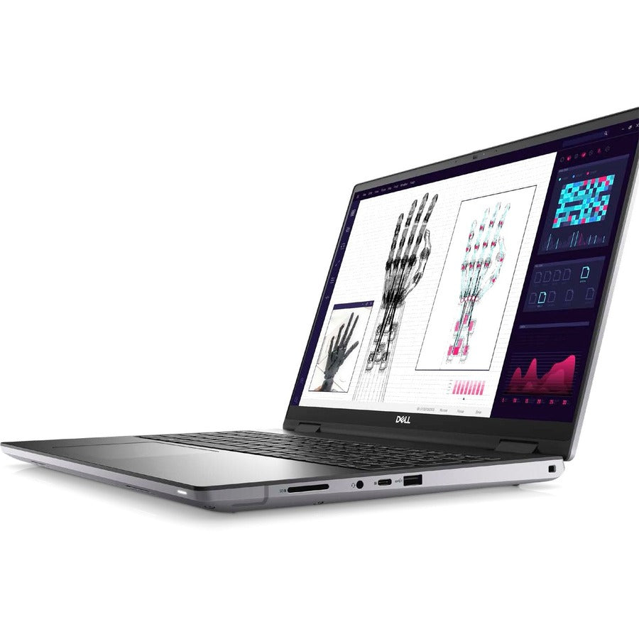 Dell Precision 7000 7670 16 Mobile Workstation - Full HD Plus - Intel Core i5 12th Gen i5-12600HX - vPro Technology - 16 GB - 256 GB SSD - English (US) Keyboard - Aluminum Titan Gray" 4MR78