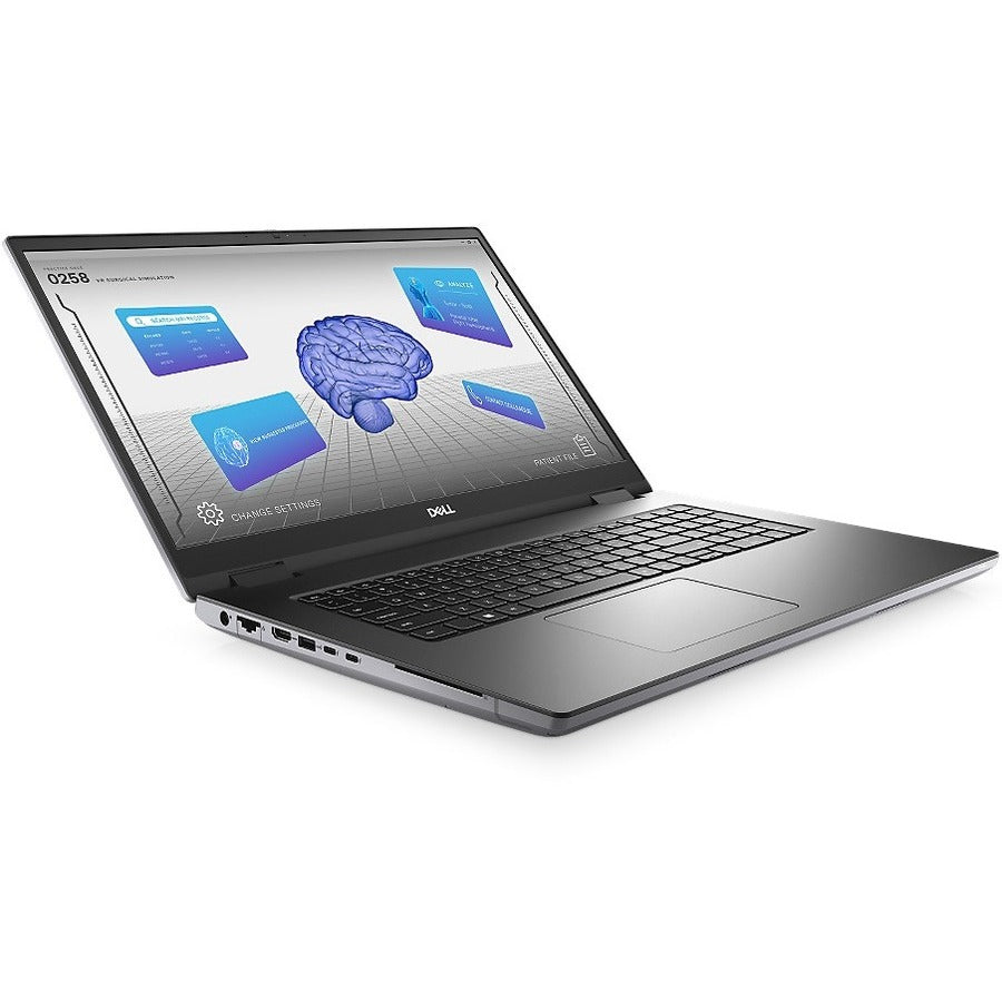 Dell Precision 7000 7770 17.3 Mobile Workstation - Full HD - Intel Core i7 12th Gen i7-12850HX - vPro Technology - 32 GB - 512 GB SSD - English (US) Keyboard - Aluminum Titan Gray" P9XK5