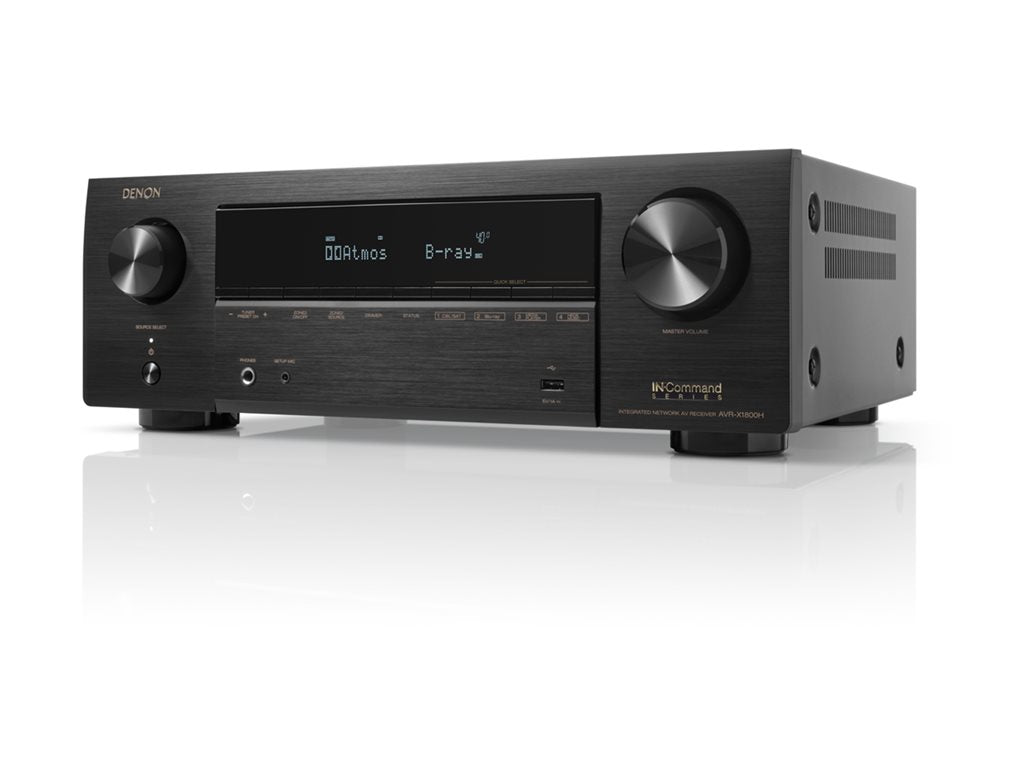Denon AVR-X1800H - AV network receiver - 8K - HDR - 7.2 channel - 7 x 80 Watt - black DN-AVR-X1800H