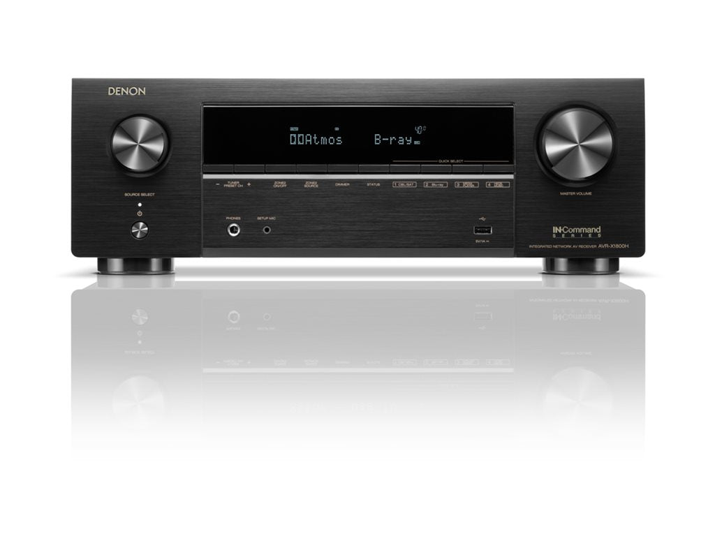 Denon AVR-X1800H - AV network receiver - 8K - HDR - 7.2 channel - 7 x 80 Watt - black DN-AVR-X1800H