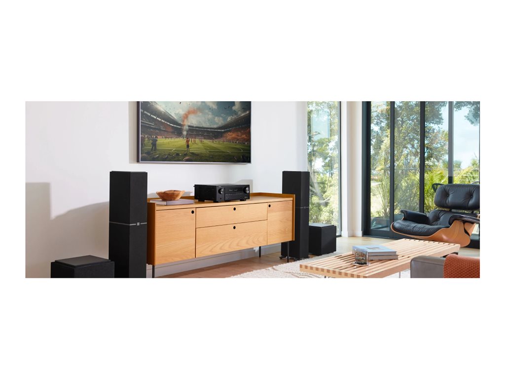 Denon AVR-X1800H - AV network receiver - 8K - HDR - 7.2 channel - 7 x 80 Watt - black DN-AVR-X1800H