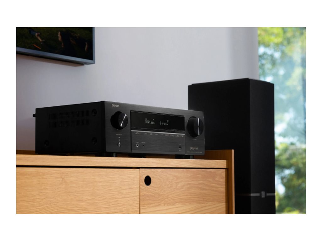 Denon AVR-X1800H - AV network receiver - 8K - HDR - 7.2 channel - 7 x 80 Watt - black DN-AVR-X1800H