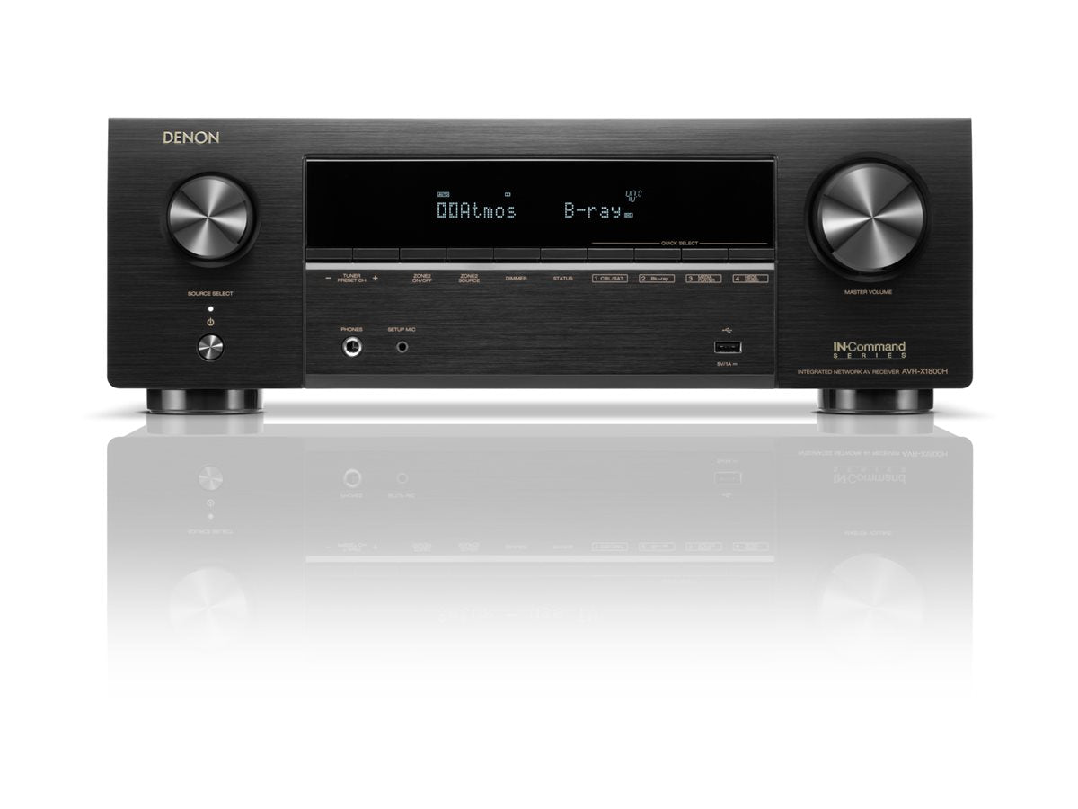 Denon AVR-X1800H - AV network receiver - 8K - HDR - 7.2 channel - 7 x 80 Watt - black DN-AVR-X1800H