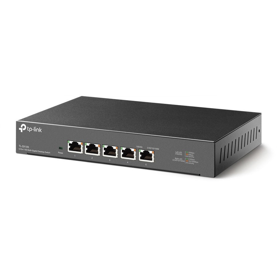 Desktop Switch 5-Port 10G - TP-Link TL-SX105 Multi-Gigabit Unmanaged Fanless Ethernet | TecISoft