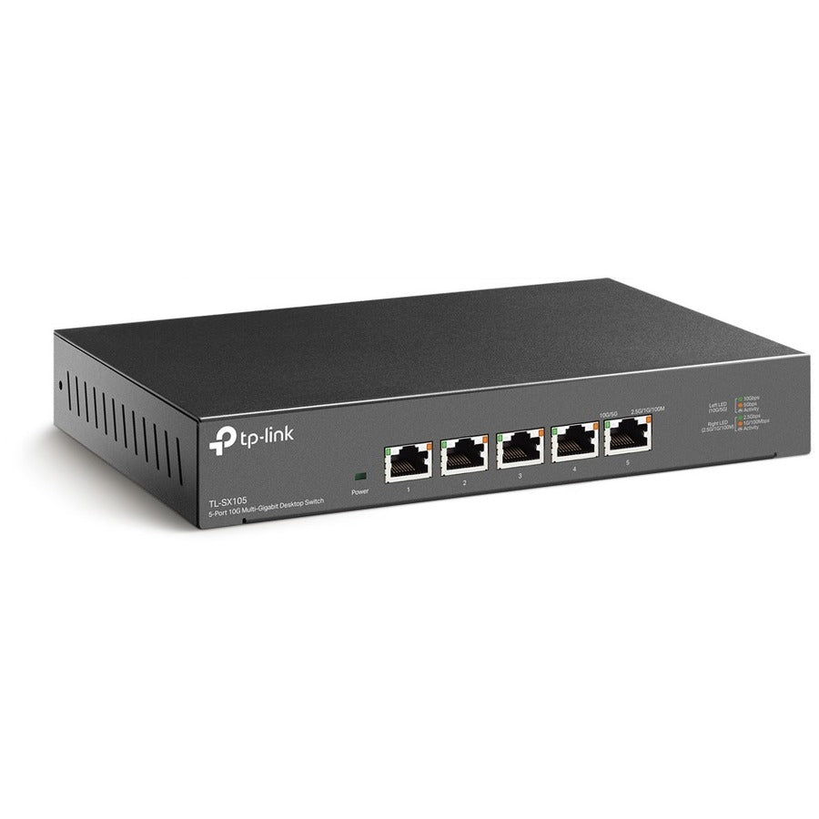 Desktop Switch 5-Port 10G - TP-Link TL-SX105 Multi-Gigabit Unmanaged Fanless Ethernet | TecISoft