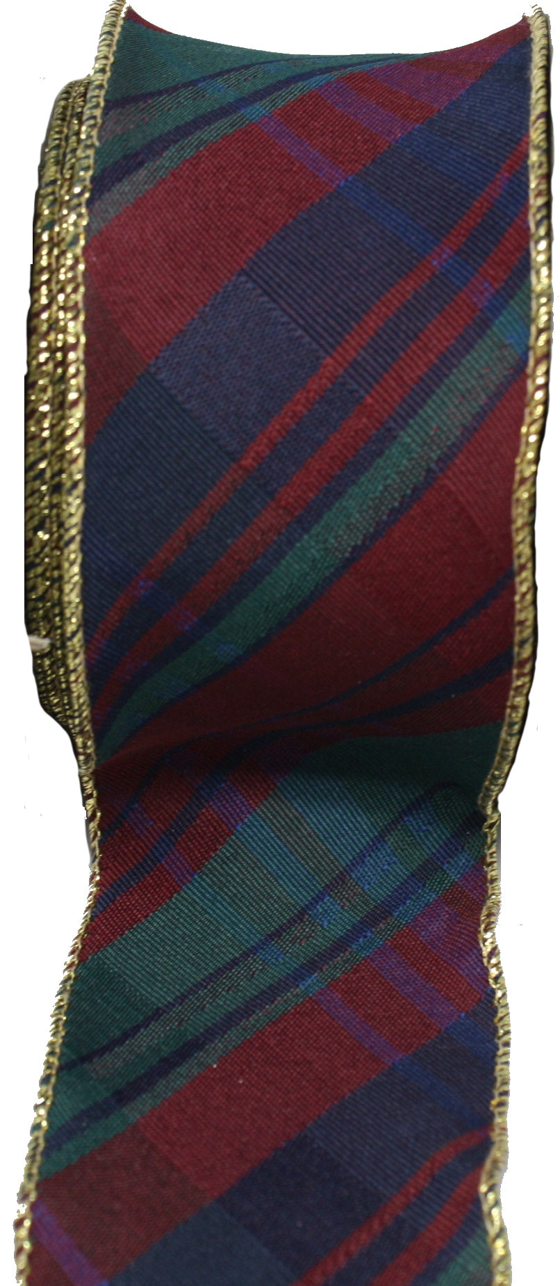 Diagonal Stripe Wire Edge Ribbon