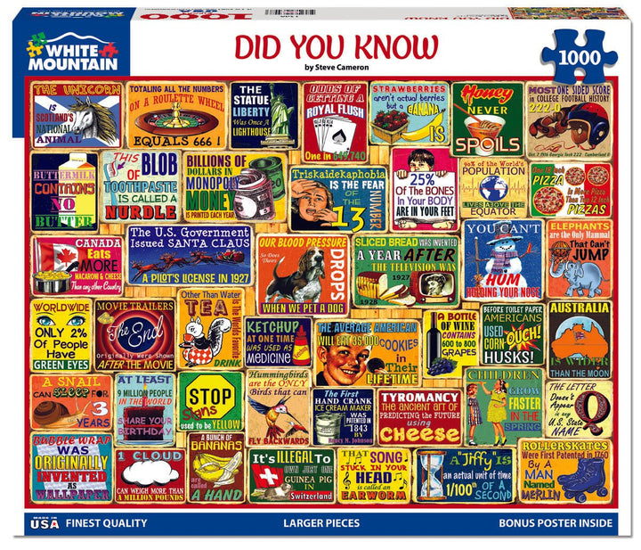 Did You Know - 1000 Piece Jigsaw Puzzle