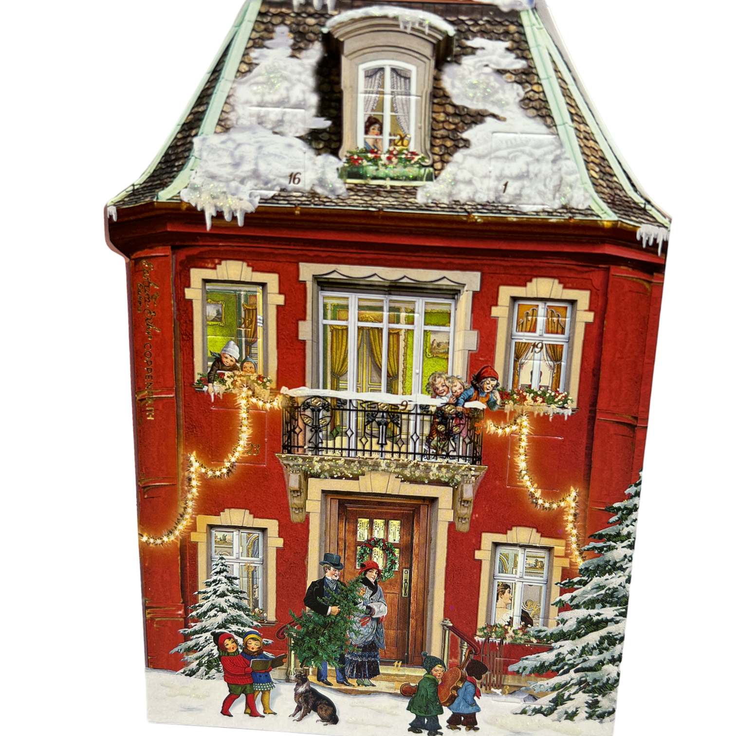 Diecut Red House Advent Card With Envelope