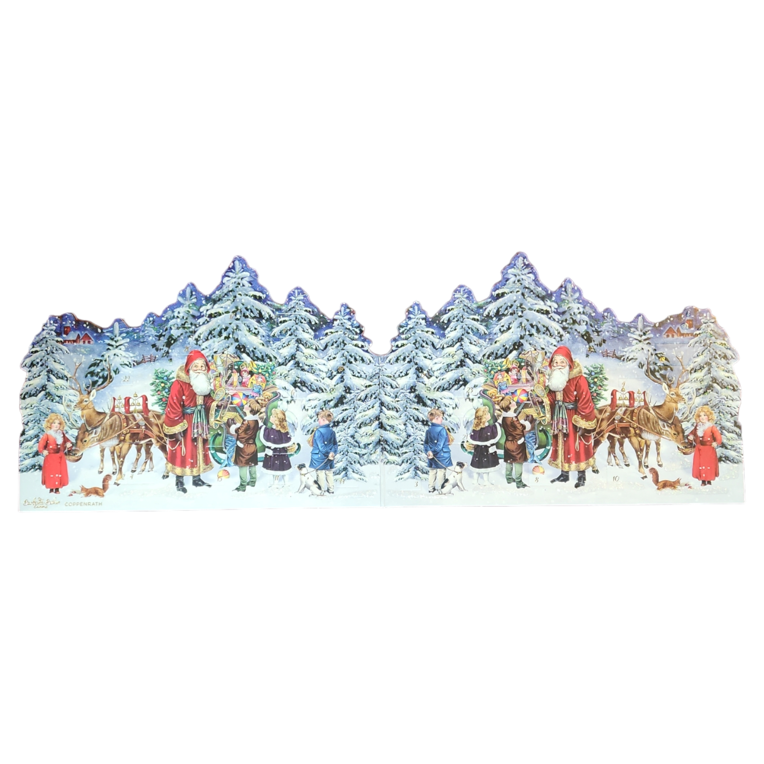 Diecut Santa And His Sleigh Advent Card With Envelope