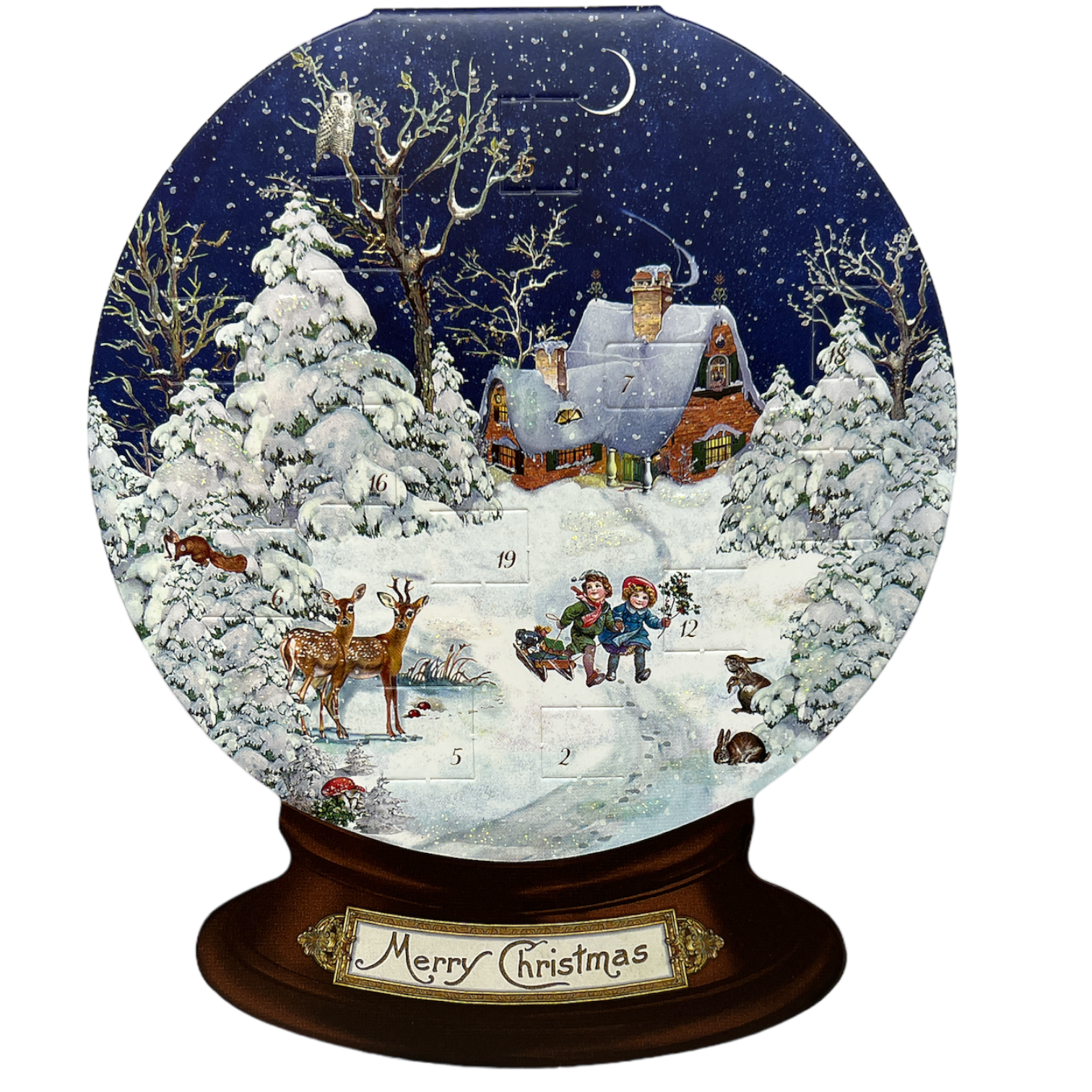 Diecut Snow Globe Advent Card With Envelope