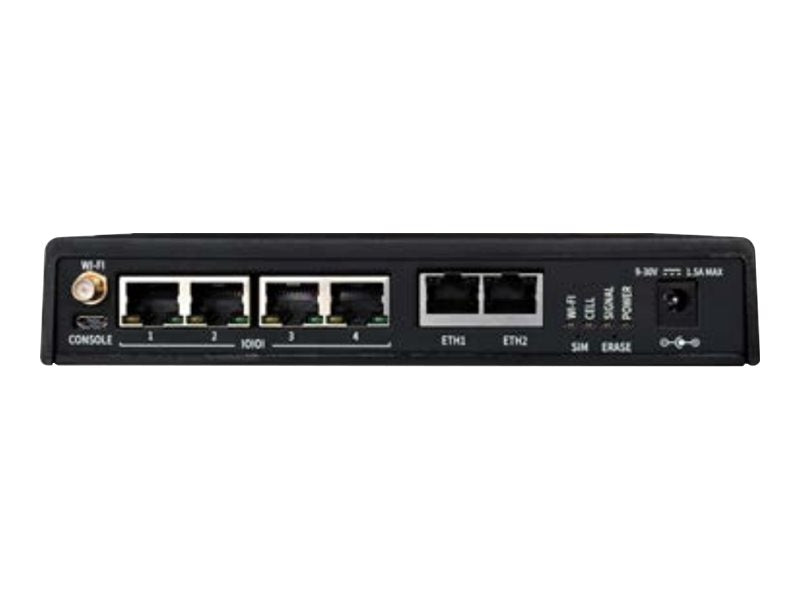 Digi Connect EZ 4i - Device server - industrial-rated - 4 ports - 1GbE, RS-232, RS-422, RS-485 - LTE - DC power EZ04-IAG4-EXT
