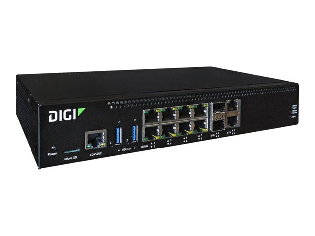 Digi Connect EZ 8 MEI - Device server - US power cord - with 1-year Digi LifeCycle Assurance - 8 ports - RS-232, 10GbE, RS-422, EZ08-C100-US