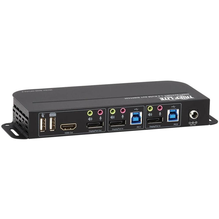 DisplayPort KVM Switch - 4K 60Hz USB Sharing Solution | TecISoft B005-DPUA2-K