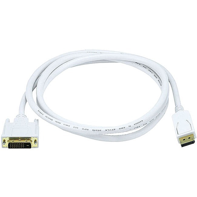 Displayport To Dvi Cable - White 15Ft