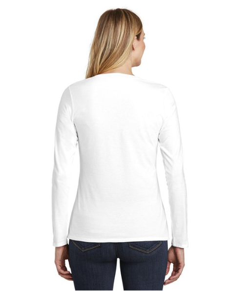 District® Women’s Very Important Tee® | Luxe Long Sleeve V-Neck with All-Over Front & Back Prints
