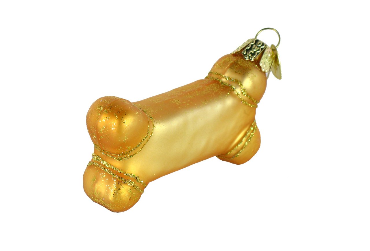 Dog Biscuit Glass Ornament