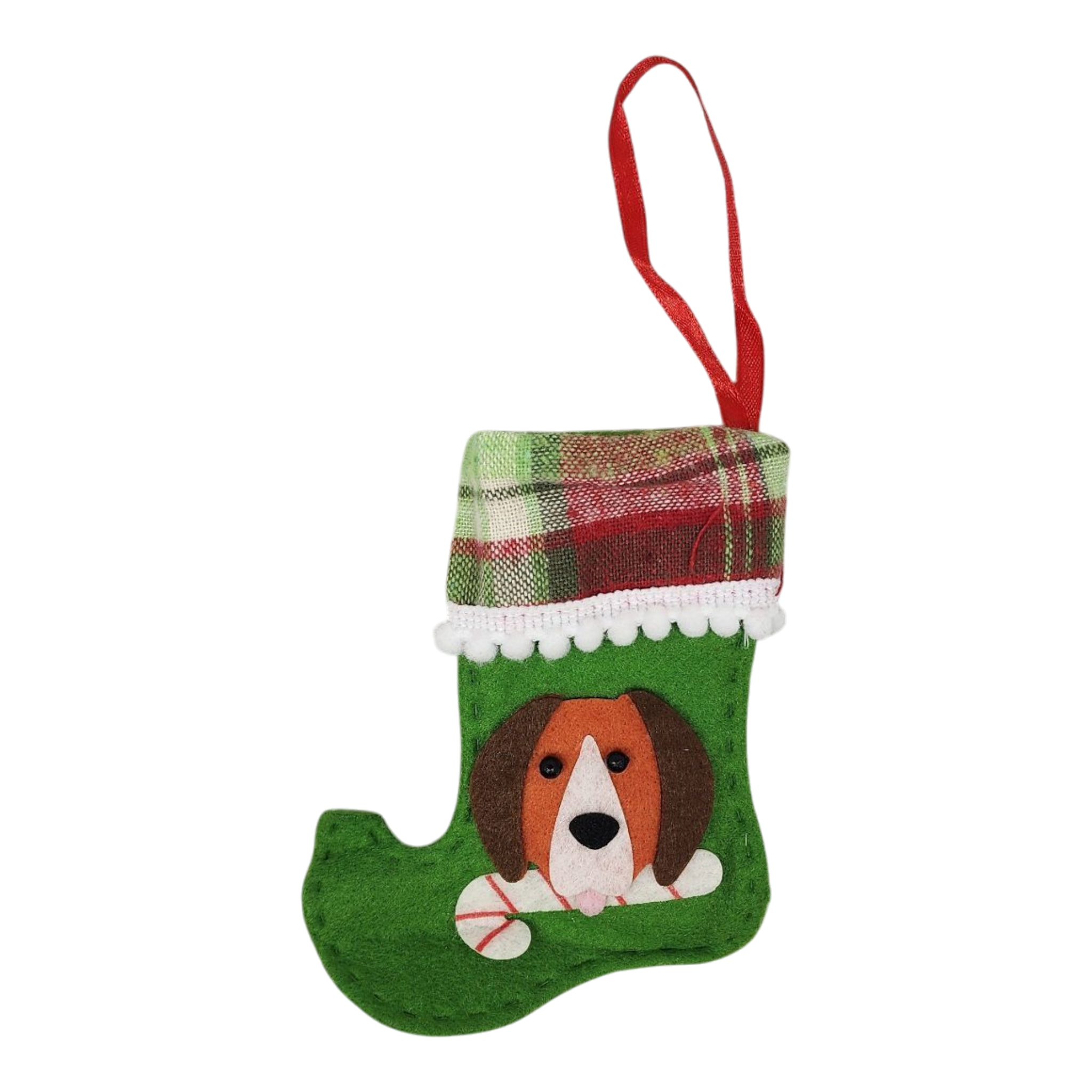 Doggie Mini Stocking Ornament - Beagle