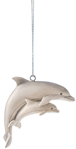 Dolphin and Baby Ornament