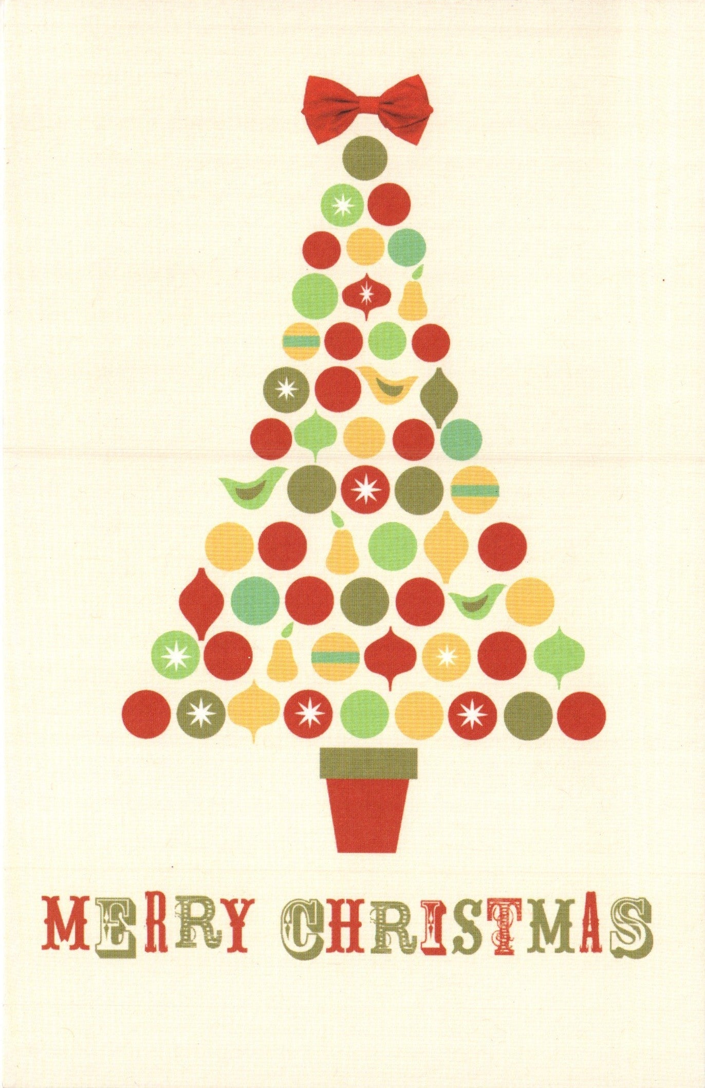 Dot Tree Christmas Card - Single