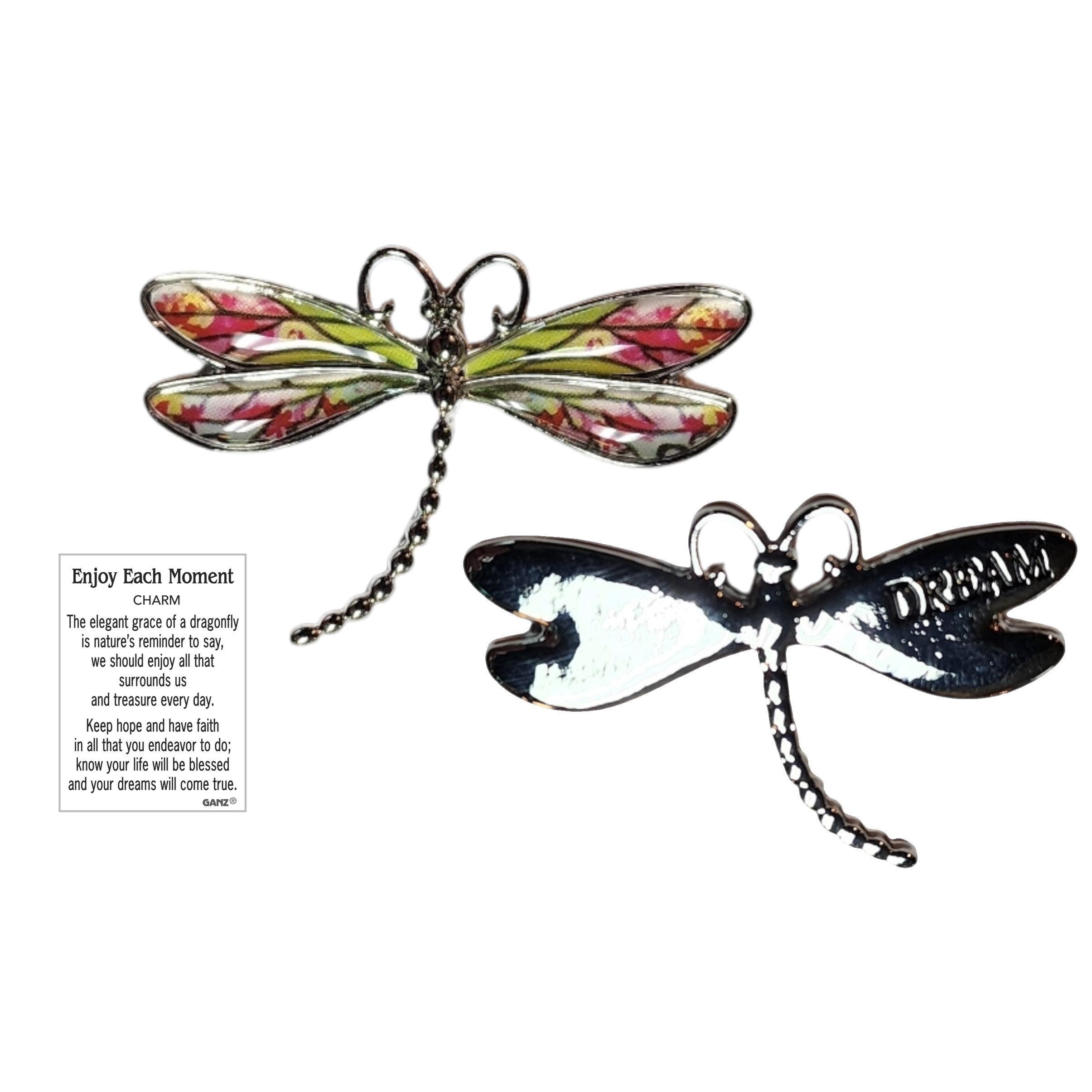 Dragonfly Inspriational Pocket Charm -