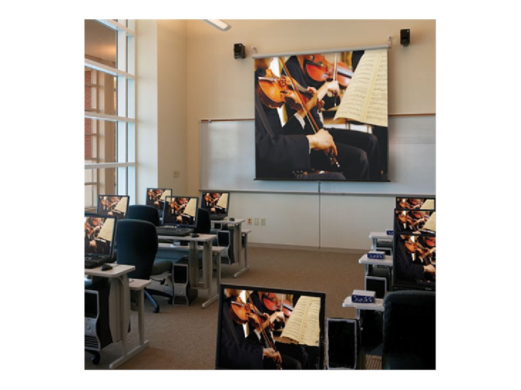 Draper Luma NTSC Format Fiberglass Matt White - Projection screen - matte white
