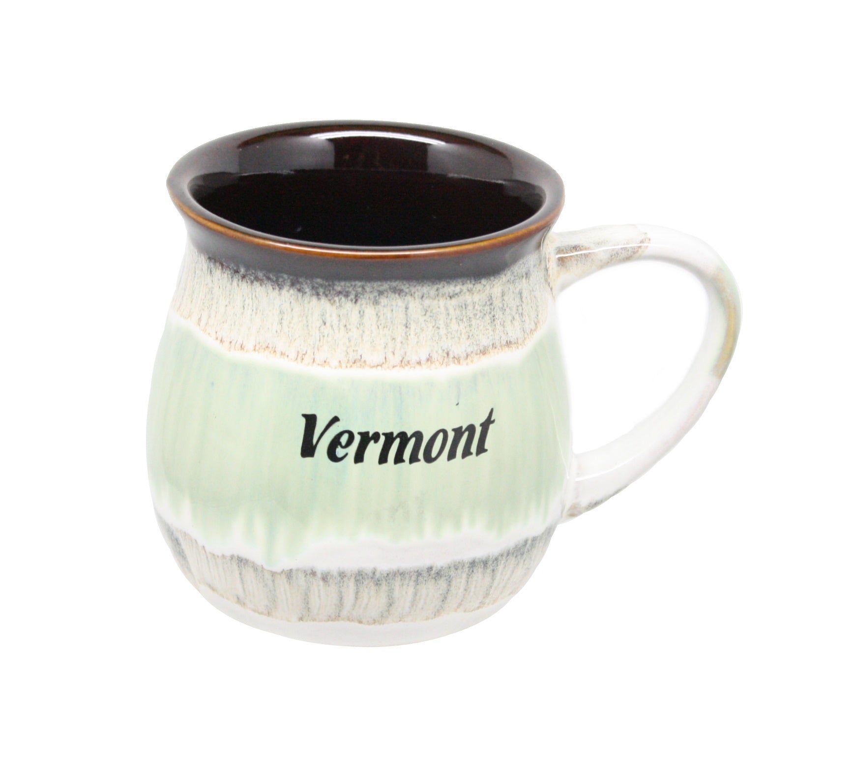Drip Glaze Two-tone Pot Mug - Green