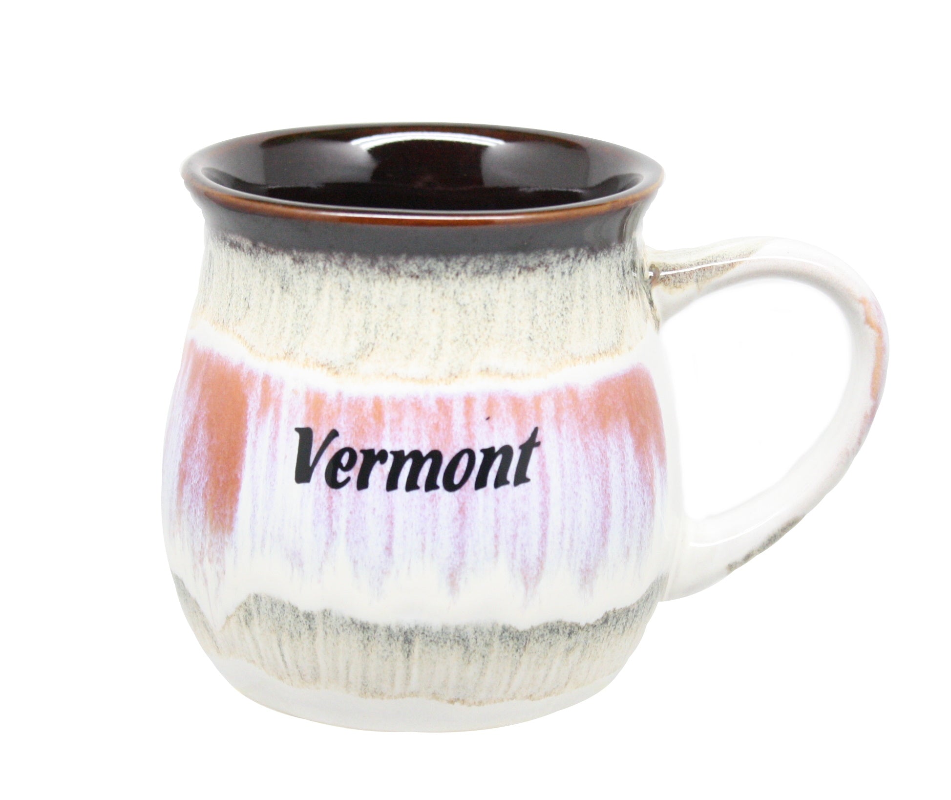 Drip Glaze Two-tone Pot Mug - Red