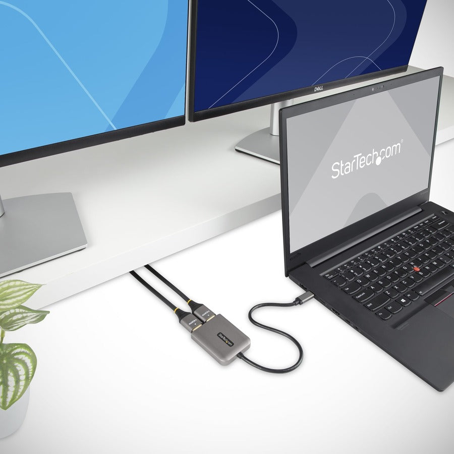 Dual Hdmi Mst Hub 4K 60Hz,Usb-C Multi-Monitor Adapter