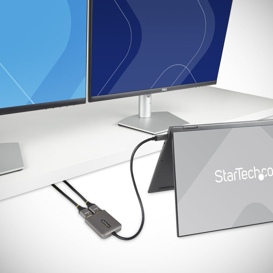 Dual Hdmi Mst Hub 4K 60Hz,Usb-C Multi-Monitor Adapter