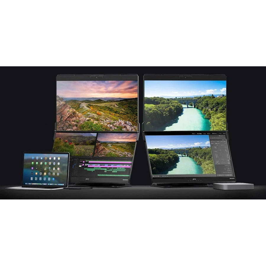 Dual Stacked Monitor - Mobile Pixels Geminos Series Touch Screen with Built-in Webcam | Mobile Pixels 116-1001P01