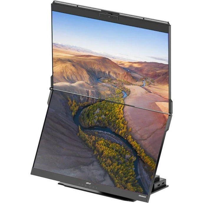 Dual Stacked Monitor - Mobile Pixels Geminos Series Touch Screen with Built-in Webcam | Mobile Pixels 116-1001P01