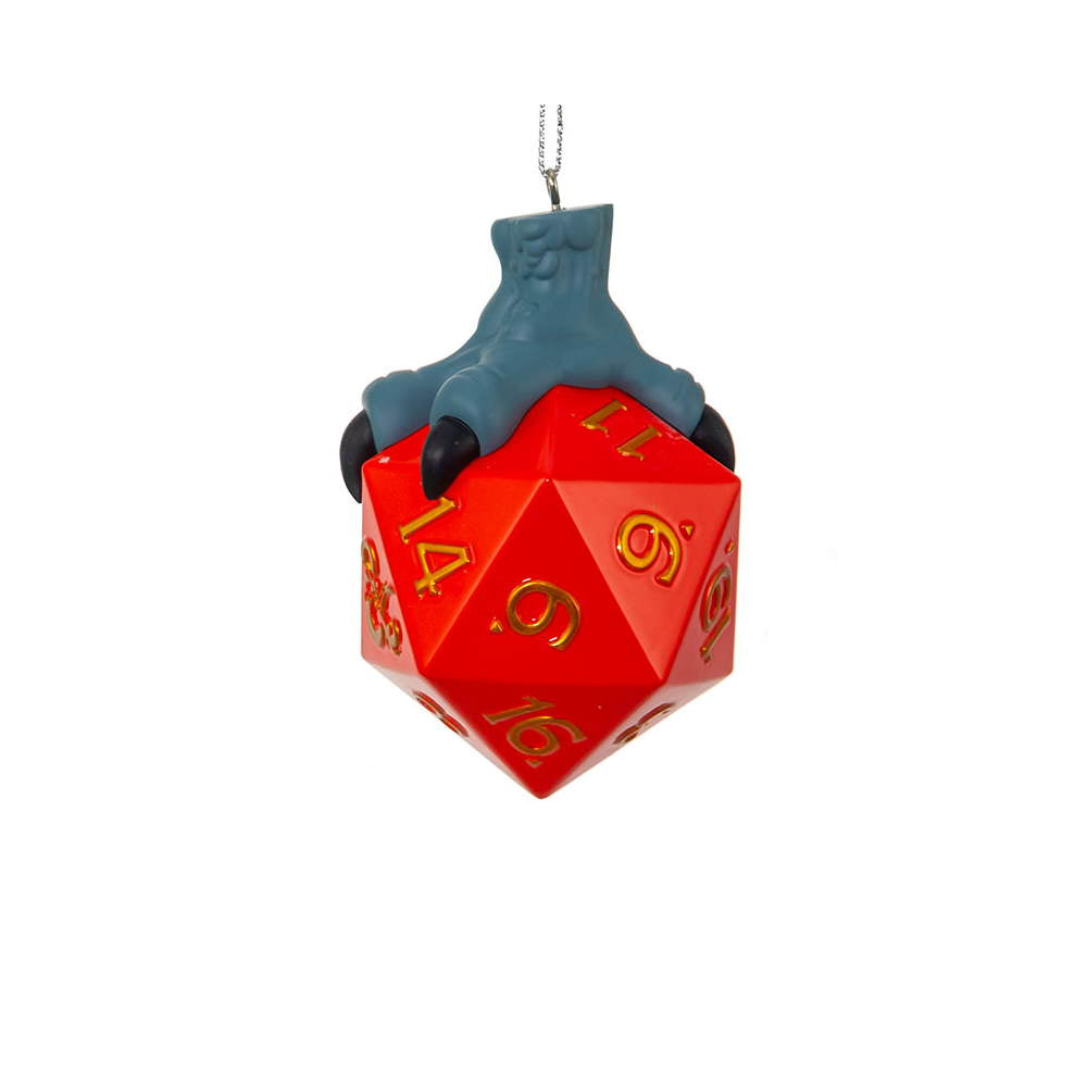 Dungeons And Dragons Claw Holding Red Dice Ornament
