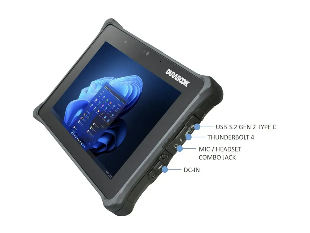 Durabook R8 - Rugged - tablet - Intel Core i5 - 1230U / up to 4.4 GHz - Win 11 - Intel Iris Xe Graphics - 16 GB RAM - 128 GB R8H1P1DAABXX