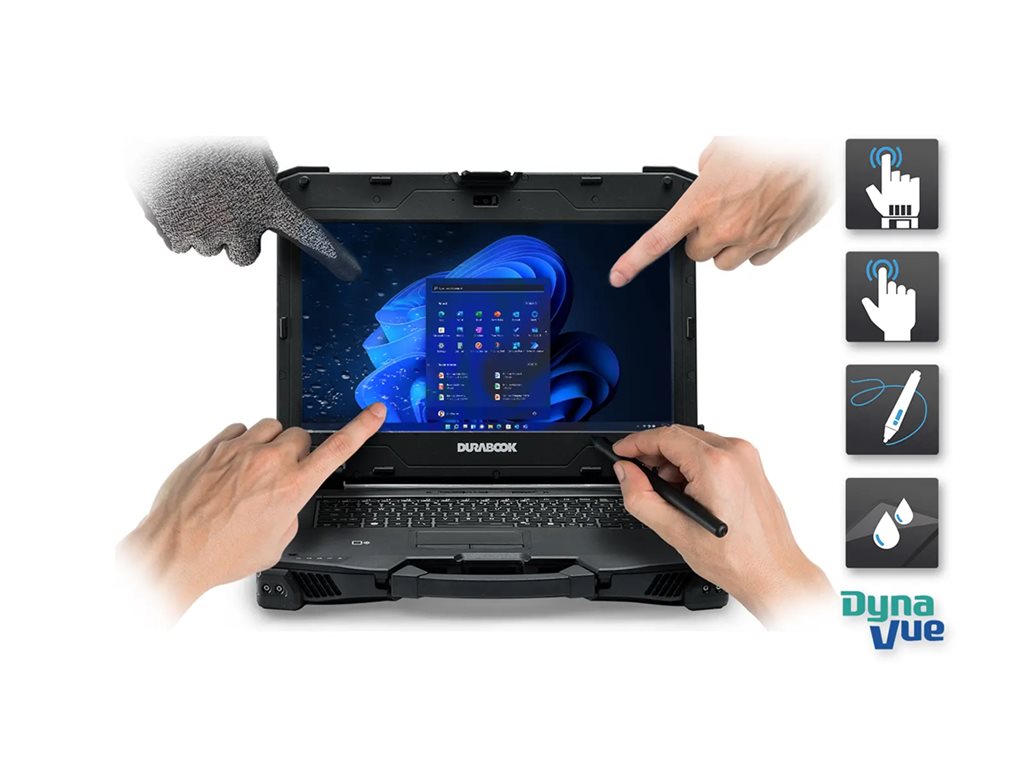 Durabook Z14i - Rugged - Intel Core i7 - 1165G7 / up to 4.7 GHz - Win 11 Pro - Intel Iris Xe Graphics - 8 GB RAM - 256 GB SSD Z4E2P2DAABXX